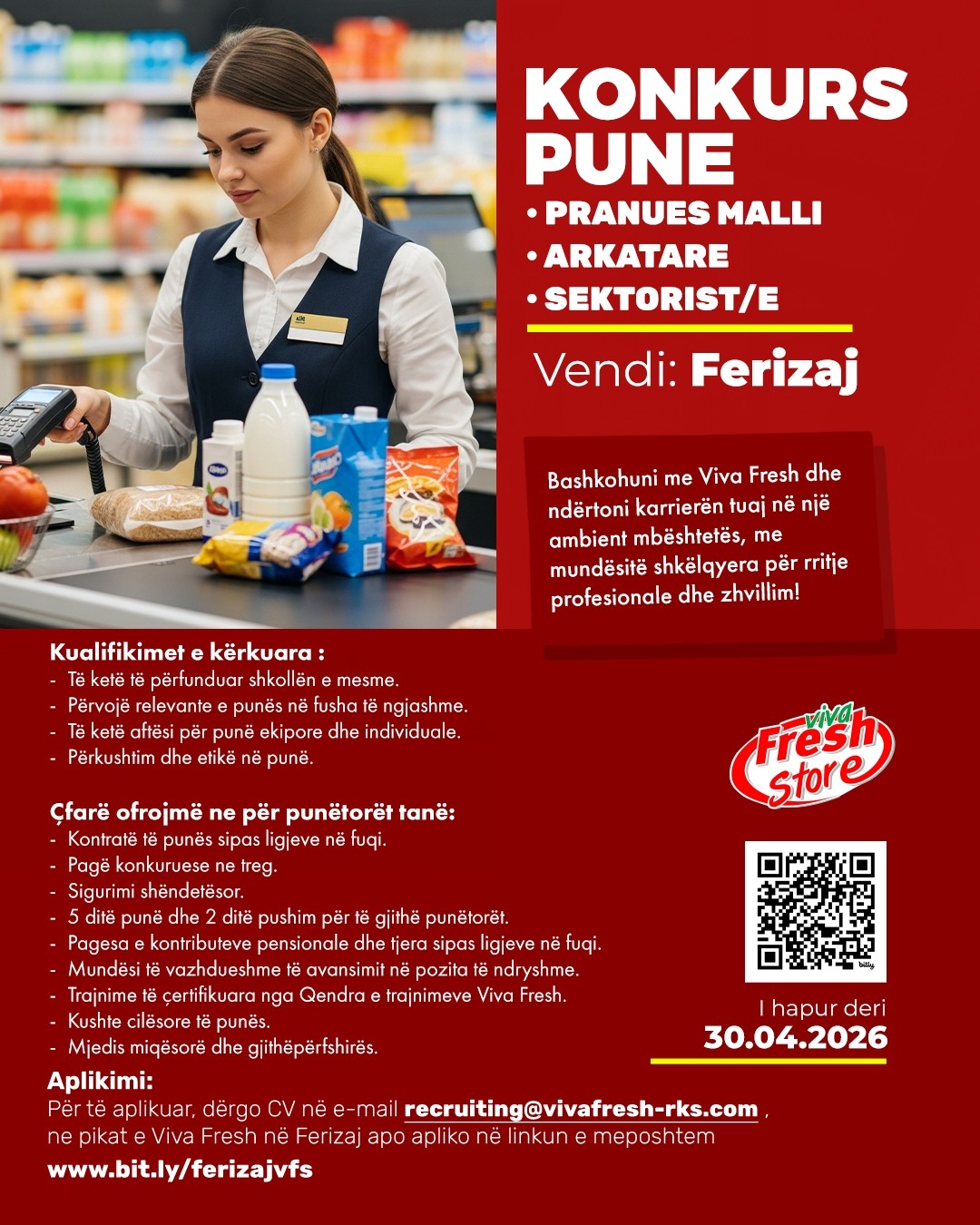 Pranues Malli, Arkatare, Sektorist/e - Ferizaj